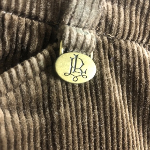 Polo Ralph Lauren Blue Label Corduroy Pants Suede Patches Sz 8 Measure 29 x 27.5 - Picture 7 of 7